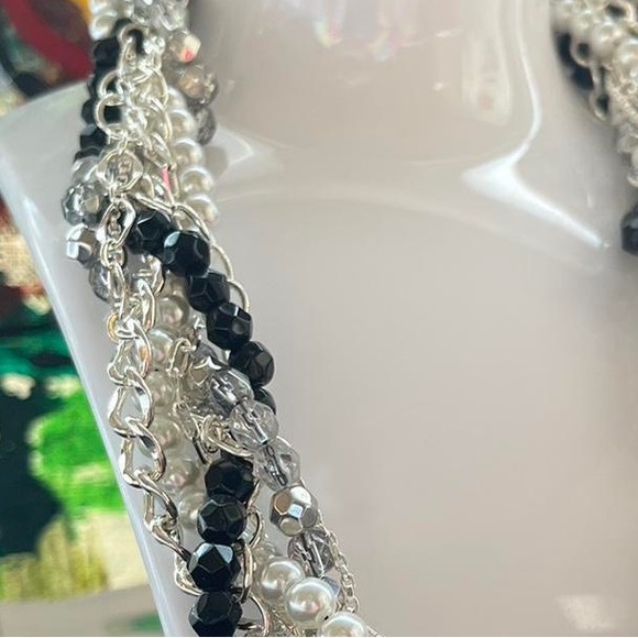 White House/Black Market women's twisted multi strand statement necklace - Picture 3 of 5